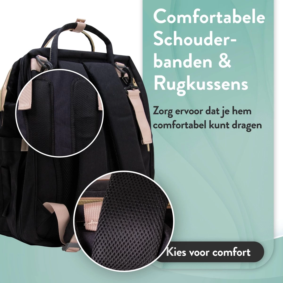 Luiertas Rugzak - Monx Luiertas Verzorgingstas Met Uitklapbaar Babybedje - Overzichtelijke Luierrugzak Extra Buggy En Kinderwagen Haken Inclusief Geïsoleerde Flessenhouder - Zwart 18 Luiertas Rugzak - Monx Luiertas Verzorgingstas Met Uitklapbaar Babybedje - Overzichtelijke Luierrugzak Extra Buggy En Kinderwagen Haken Inclusief Geïsoleerde Flessenhouder - Zwart - Afbeelding 16