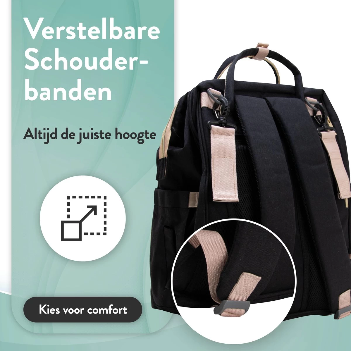 Luiertas Rugzak - Monx Luiertas Verzorgingstas Met Uitklapbaar Babybedje - Overzichtelijke Luierrugzak Extra Buggy En Kinderwagen Haken Inclusief Geïsoleerde Flessenhouder - Zwart 19 Luiertas Rugzak - Monx Luiertas Verzorgingstas Met Uitklapbaar Babybedje - Overzichtelijke Luierrugzak Extra Buggy En Kinderwagen Haken Inclusief Geïsoleerde Flessenhouder - Zwart - Afbeelding 17