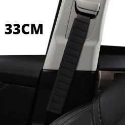 Hazlö Luxe Gordelhoezen - Extra Lang - Auto Gordel Beschermer - 33CM - Gordelkussen - Gordel Beschermer - Gordelhoes - 2 Stuks - Zwart -Babyproducten 1200x1200 655