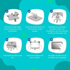 Aomni Verstelbare Autospiegel Baby – 360 Graden Roteerbare Baby Spiegel Auto – Kinder Achteruitkijkspiegel -Babyproducten 1200x1200 668