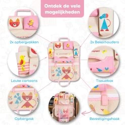 Merkloos Bablue Autostoel Organizer Voor Kinderen - Roze - Veel Verschillende Vakjes - Leuke Vormgeving - Autostoel Beschermer Voor Kinderen - Auto Organizer Kind - Reistafel Voor Kinderen - Auto Organizer Kinderen - Autostoel Tafeltje Kind -Babyproducten 1200x1200 686