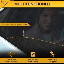 Lifestyle Living Zonnescherm – Overtrek Voor Auto Zijruit - Zonwering Voor Baby En Kind – Zonder Zuignappen – Incl. Hoes – MAX 112 X 51CM -Babyproducten 1200x1200 688