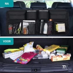 TIKKENS® Auto Organizer Kofferbak - Autostoel Organizer - Koffer Organizer - Zwart - Universeel -Babyproducten 1200x1200 857