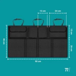 TIKKENS® Auto Organizer Kofferbak - Autostoel Organizer - Koffer Organizer - Zwart - Universeel -Babyproducten 1200x1200 859