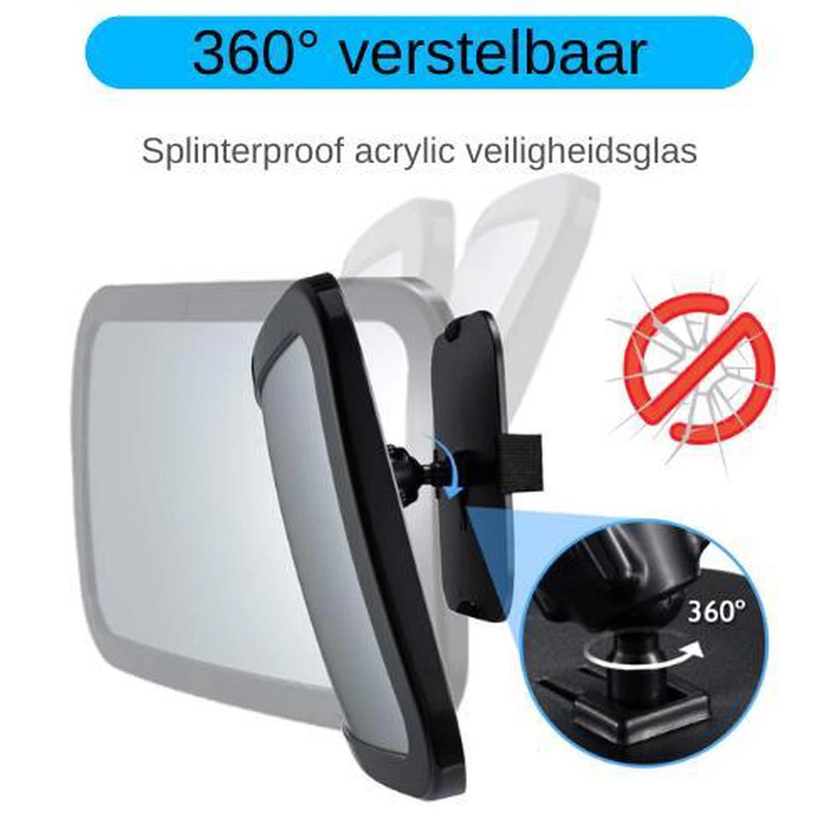 Baby Autospiegel - Maxi Cosi Spiegel - Baby Spiegel Auto - Achterbank Spiegel - Veiligheidsspiegel 8 Baby Autospiegel - Maxi Cosi Spiegel - Baby Spiegel Auto - Achterbank Spiegel - Veiligheidsspiegel - Afbeelding 6