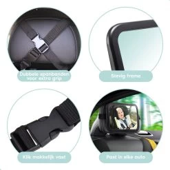 Autospiegel Baby - Verstelbare Achteruitkijkspiegel - Babyspiegel Voor Achterbank - Baby On Board Met Zuignap -Babyproducten 1200x1200 941
