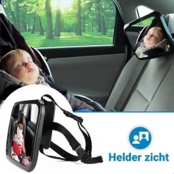Verstelbare Baby Achteruitkijk Autospiegel - Auto Veiligheidsspiegel Baby - Achterbank Spiegel Baby - AutoSpiegel Baby - Babyspiegel Auto - Kinder Autospiegel - Zwart -Babyproducten 1200x1200 951