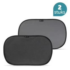 ForDig Zonnescherm Auto (2 Stuks) - Extra Donker - Zonwering UV Protectie Voor Auto Zijruit – Zonwering Auto – Zonder Zuignappen – 80 GSM – 51 X 31 CM