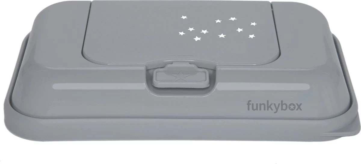 Funkybox - Billendoekjes Doosje - To Go - Grey - Little Stars 3 Funkybox - Billendoekjes Doosje - To Go - Grey - Little Stars