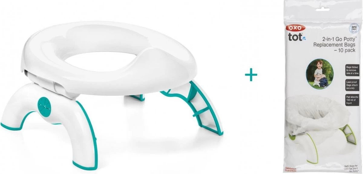 Oxo Tot 2-in-1 Plaspotje - Reispotje - WC Verkleiner - Teal 9 Oxo Tot 2-in-1 Plaspotje - Reispotje - WC Verkleiner - Teal - Afbeelding 7