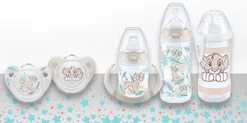 NUK | Disney | First Choice+ | Babyfles | 6-18 Maanden | Maat M | Temperatuurcontrole | Anti-kolische Ventilatie | 300 Ml | BPA-vrij | Siliconen Teat | Leeuw King 6-18 Maanden -Babyproducten 1200x597 1