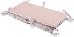 Sensillo Baby Bedbumper - Bedomrander - Anti Stootrand Ledikant - Bed Zijbeschermers - 180x30cm - Wafel Roze Vosjes -Babyproducten 1200x608 3
