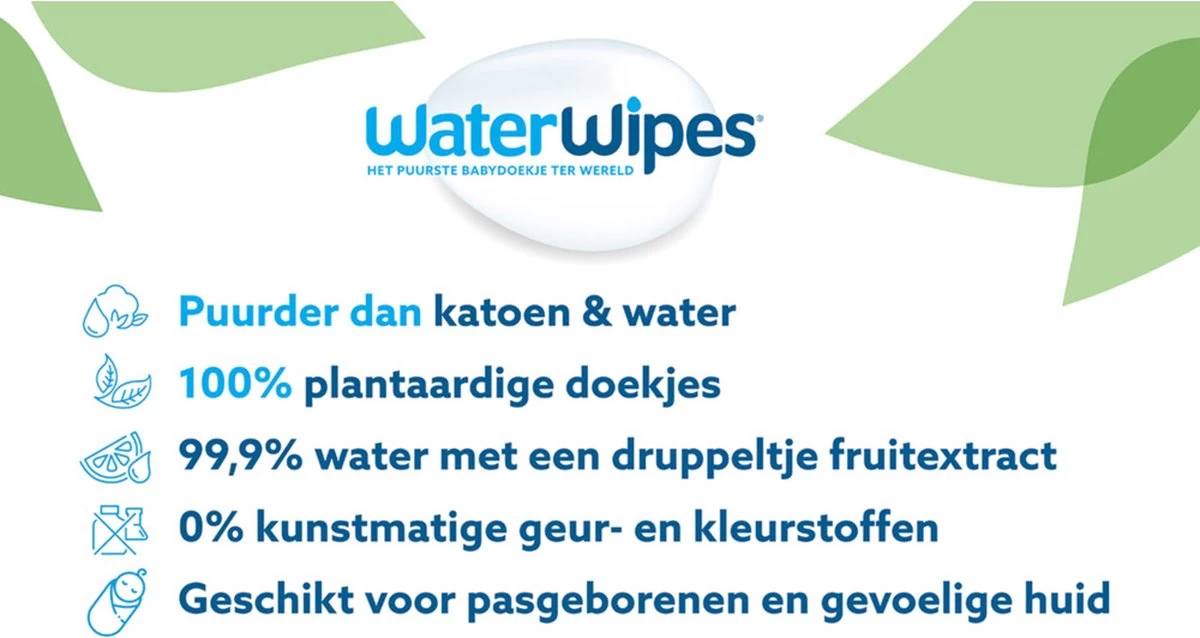 WaterWipes Billendoekjes Bio - 12 X 60 Stuks - 720 Doekjes 4 WaterWipes Billendoekjes Bio - 12 X 60 Stuks - 720 Doekjes - Afbeelding 2