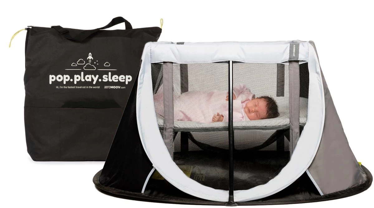 AeroMoov Instant Travel Cot Reisbed - Grey Rock 3 AeroMoov Instant Travel Cot Reisbed - Grey Rock