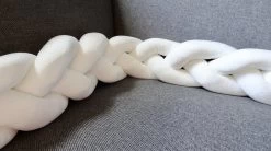 Baby Bed Bumper Gevlochten, Boxomrander, Hoofdbeschermer, Bedbumper,boxrand (2 Meter) Van Baby-slofje.nl Wit -Babyproducten 1200x670 3