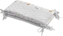 Sensillo Baby Bedbumper - Bedomrander - Anti Stootrand Ledikant - Bed Zijbeschermers - 180x30cm - Grijs Bosdiertjes -Babyproducten 1200x692 2