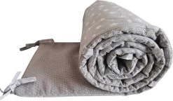 Quilola Bedbumper Stars Grey - Bed Zijbeschermers - Anti Stootrand - Bedomrander 180x30 Cm -Babyproducten 1200x698 1