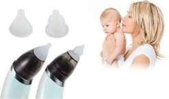 A&K Elektrische Oplaadbare Neuspeer Voor Baby En Kinderen - Inclusief Oplader, Handleiding En Batterijen - Hygiënische Neusreiniger - Baby Aspirator - Neuszuiger - Baby Neuspompje - Toetenveger - Snoetenpoetser - Mintgroen - Neusspoeler -Babyproducten 1200x703 3