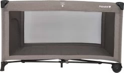 Prénatal Luxe Campingbedje Met Bodemmatras - Inclusief Draagtas - Inklapbaar Baby Campingbed - Met Wieltjes En Kruipluik - 120 X 60 Cm - Taupe Bruin