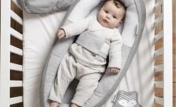 Doomoo Cocoon - Babynestje - Biologisch Katoen En 74 X 46 Cm - Classic Grey -Babyproducten 1200x731
