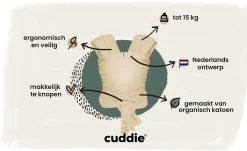Cuddie Baby Draagdoek - Premium Organic Baby Draagdoek Gemaakt Van Bio Katoen - Newborns Tot 15 Kg - Baby Cadeau - Met Wenskaart - Sand -Babyproducten 1200x734 2