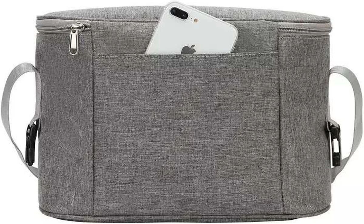 Jinius ® - Kinderwagen Organizer - Buggy Organizer - Luiertas - Kinderwagen Opbergtas - Zwart 6 Jinius ® - Kinderwagen Organizer - Buggy Organizer - Luiertas - Kinderwagen Opbergtas - Zwart - Afbeelding 4