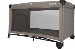 Prénatal Luxe Campingbedje Met Bodemmatras - Inclusief Draagtas - Inklapbaar Baby Campingbed - Met Wieltjes En Kruipluik - 120 X 60 Cm - Taupe Bruin -Babyproducten 1200x784