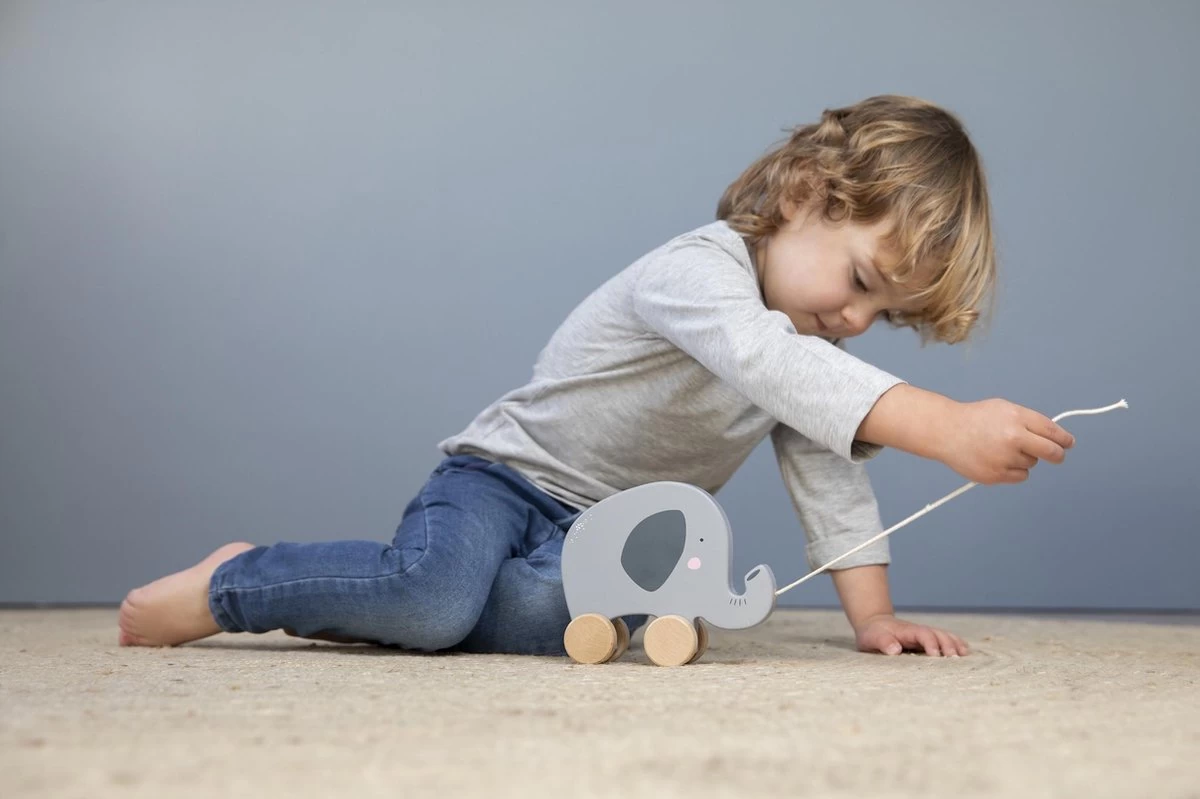 Little Dutch Houten Olifant - Trekfiguur 6 Little Dutch Houten Olifant - Trekfiguur - Afbeelding 4