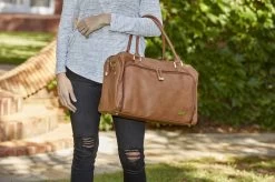 Grote Luiertas Double Zip Satchel Chestnut Redwood - Kunstleer - 42 Cm Breed -Babyproducten 1200x799 21