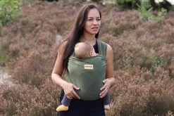 Rekbare Baby Draagdoek - Bam&Boe - Groen - Te Gebruiken Vanaf Geboorte - Van Super Zacht Bamboe -Babyproducten 1200x800 263