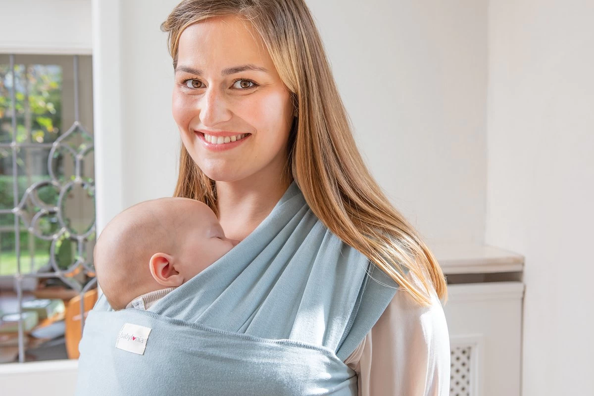 Babylonia - Tricot-Slen Organic - Draagdoek Baby - Silver Blue 13 Babylonia - Tricot-Slen Organic - Draagdoek Baby - Silver Blue - Afbeelding 11