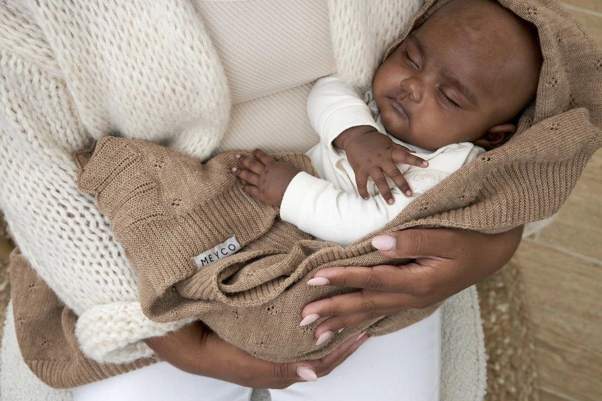 Meyco Ajour Wiegdeken - Toffee Melange - 75x100cm 8 Meyco Ajour Wiegdeken - Toffee Melange - 75x100cm - Afbeelding 6