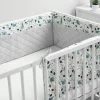Sensillo Baby Bedbumper - Bedomrander - Anti Stootrand Ledikant - Bed Zijbeschermers - 180x30cm - Grijs Diertjes -Babyproducten 1200x800 408