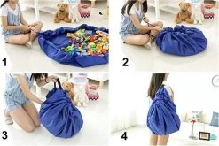 2 In 1 Speelgoed Opberg Kleed | Speelgoed Organizer | Speelmat Voor Kinderen | Opbergzak Speelkleed | Diameter 1.5 Meter | Kleur Groen -Babyproducten 1200x803 3