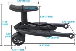 Honhill® - Kinder Meerijdplankje - Zwart - Kinderwagen - Buggy - 1 Wiel - Met Stoeltje 12 Honhill® - Kinder Meerijdplankje - Zwart - Kinderwagen - Buggy - 1 Wiel - Met Stoeltje -Babyproducten 1200x813 4