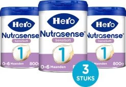 Hero Nutrasense SensiSoft Zuigelingenvoeding 1 - Flesvoeding Van 0 Tot 6 Maanden - 3 X 800 Gram - Met Melkvet - Palmolie Vrij -Babyproducten 1200x825 10
