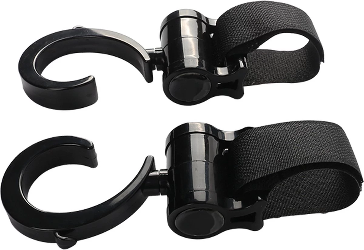 Merkloos Kinderwagen Haakjes - Boodschappentassen Ophangen - Buggy Clipjes - 2 Stuks 4 Merkloos Kinderwagen Haakjes - Boodschappentassen Ophangen - Buggy Clipjes - 2 Stuks - Afbeelding 2