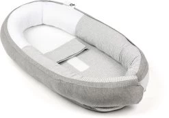 Doomoo Cocoon - Babynestje - Biologisch Katoen En 74 X 46 Cm - Classic Grey