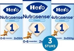 Hero Nutrasense Zuigelingenvoeding Classic 1 (0-6 Maanden) - Flesvoeding - Met Melkvet - Palmolie Vrij - 3 X 700gr (Voorheen Hero Baby Classic 1) -Babyproducten 1200x840 8