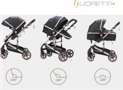 Merkloos Lioretti® Luxe Baby Buggy 3 In 1 | Baby Wagen | Kinderwagen Met Stoel En Wieg | Inklapbaar | Hoge Kwaliteit | Combi | Zwart 34 Merkloos Lioretti® Luxe Baby Buggy 3 In 1 | Baby Wagen | Kinderwagen Met Stoel En Wieg | Inklapbaar | Hoge Kwaliteit | Combi | Zwart -Babyproducten 1200x877