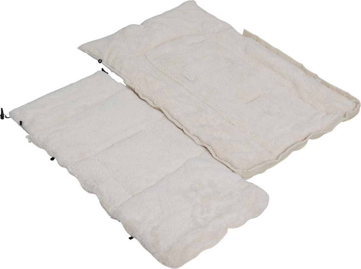 Monzana Kinderwagen Voetenzak Beige | Teddy | Maxi-Cosi | Met Opbergtas 6 Monzana Kinderwagen Voetenzak Beige | Teddy | Maxi-Cosi | Met Opbergtas - Afbeelding 4