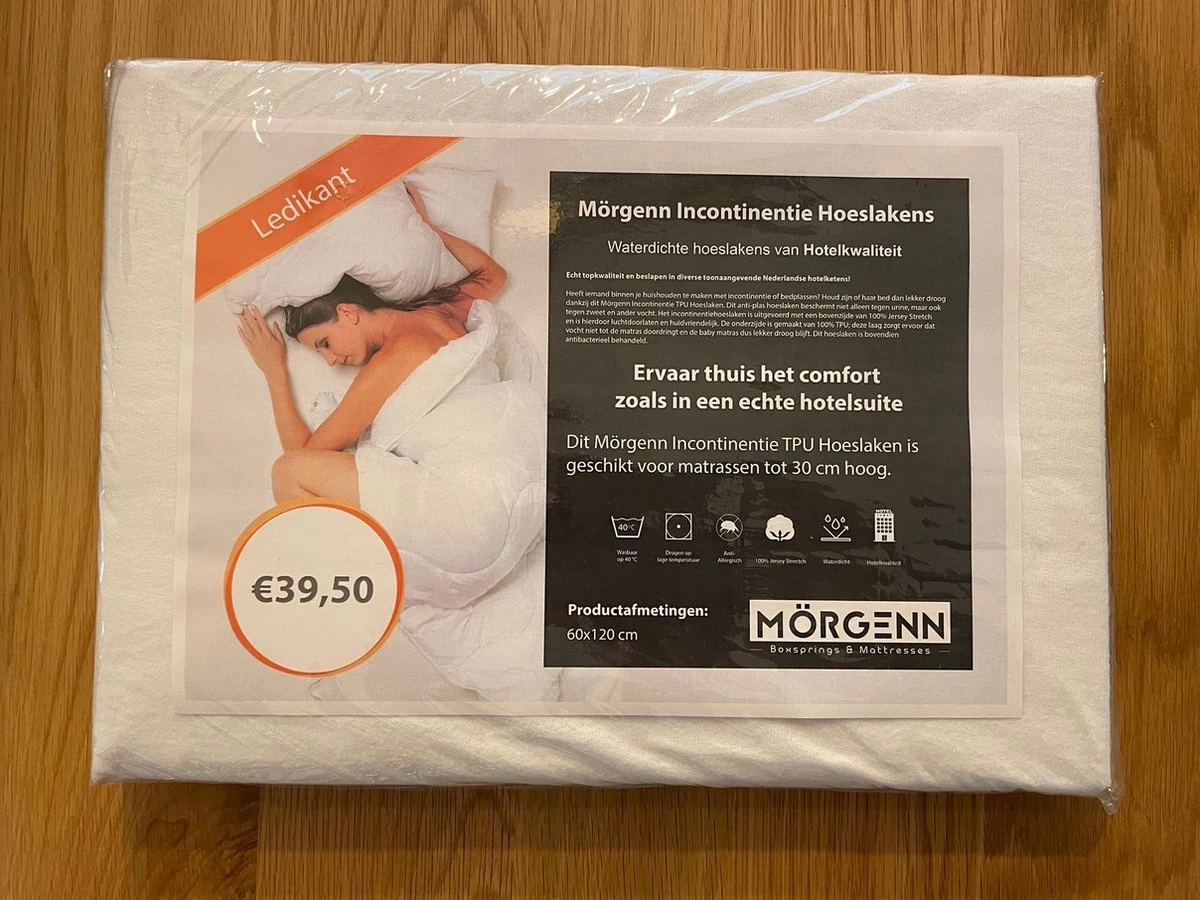 2x Mörgenn Incontinentie Hoeslaken - Matrasbeschermer Voor Kindermatras En Peutermatras - Anti-plas Onderlegger - Waterdicht Hoeslaken - Anti-bacterieel - 60x120 - 2 Stuks 4 2x Mörgenn Incontinentie Hoeslaken - Matrasbeschermer Voor Kindermatras En Peutermatras - Anti-plas Onderlegger - Waterdicht Hoeslaken - Anti-bacterieel - 60x120 - 2 Stuks - Afbeelding 2
