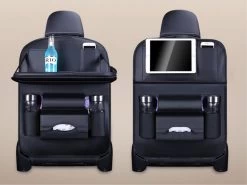 Merkloos Autostoel Organizer - Met Uitklapbare Laptophouder - Auto Organizer Met Tablet Houder - Auto Ipadhouder Voor Kinderen - Auto Organizer Met Uitklapbaar Tafel - Tray - Fleshouder - Tissuehouder - Car Organizer - Car Seat Organizer - Luxe Mat Zwart -Babyproducten 1200x900 19