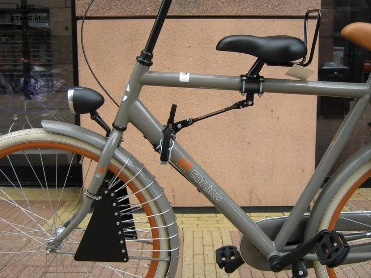 Velo Zadel Op Stang Model 2 - Voor Herenfiets - Met 2 Dunne Stangen 5 Velo Zadel Op Stang Model 2 - Voor Herenfiets - Met 2 Dunne Stangen - Afbeelding 3