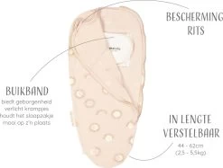 Puckababy Inbakerslaapzak Original Piep 0-3 Maanden - Eclipse Powder -Babyproducten 1200x907 3