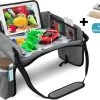 Premium Reistafel Voor Kinderen - Inclusief Tablethouder + Gratis Draagtas En Potloden - Auto Organizer - Playtray - Opvouwbaar - Speeltafel Auto - Tekentafel Auto - Grijs -Babyproducten 1200x912 1