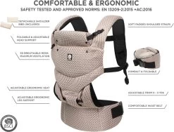 Dooky Ergonomische Draagzak Urban Comfort Beige Desert -Babyproducten 1200x912 3