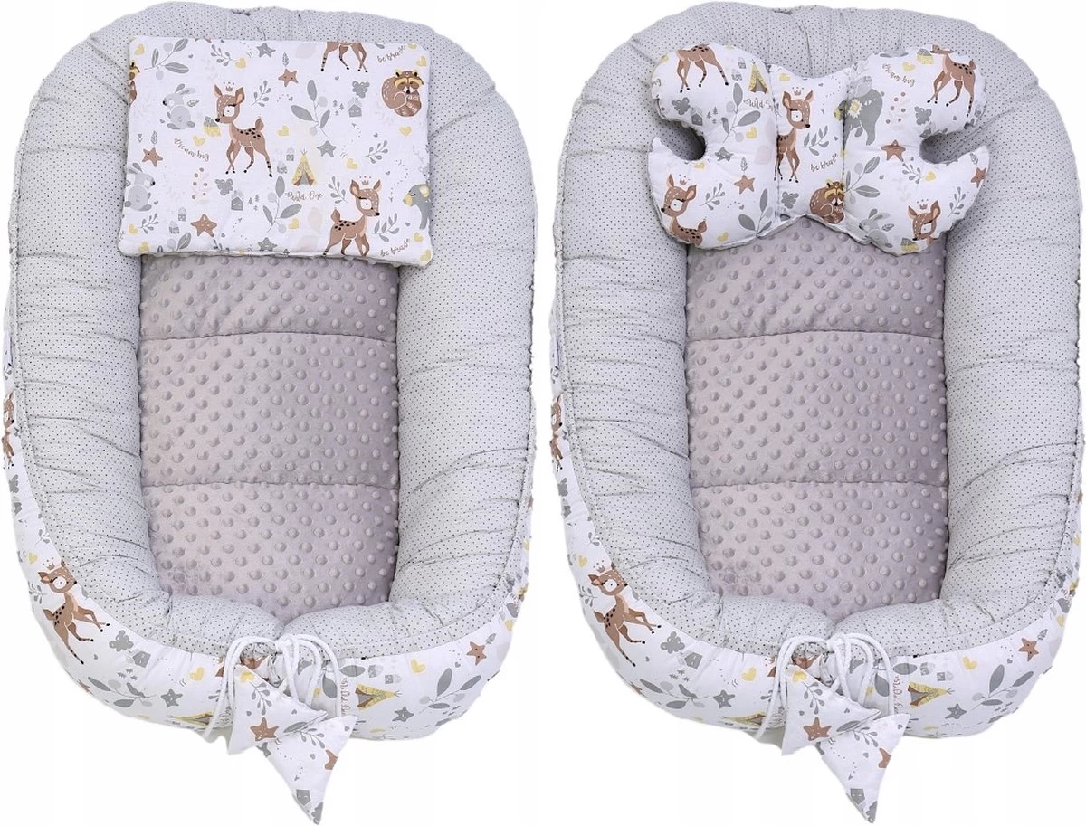 Babynestje Set Pasgeborenen - Knuffelnest Baby Nestje Bed Set 7-delig - Baby Cocon- Herten Vrienden- ÖKO-TEX Normen 5 Babynestje Set Pasgeborenen - Knuffelnest Baby Nestje Bed Set 7-delig - Baby Cocon- Herten Vrienden- ÖKO-TEX Normen - Afbeelding 3