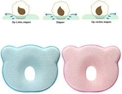 Baby IQ Orthopedisch Baby Hoofdkussen – Traagschuim – Tegen Plat Achterhoofd – Kraamcadeau –Roze – Incl Bandana Slabber -Babyproducten 1200x924 5