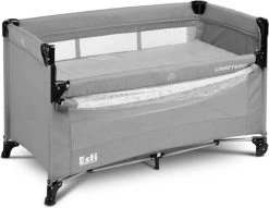 Caretero - Reisbedje Met Nachtkastje Esti Grijs -Babyproducten 1200x927